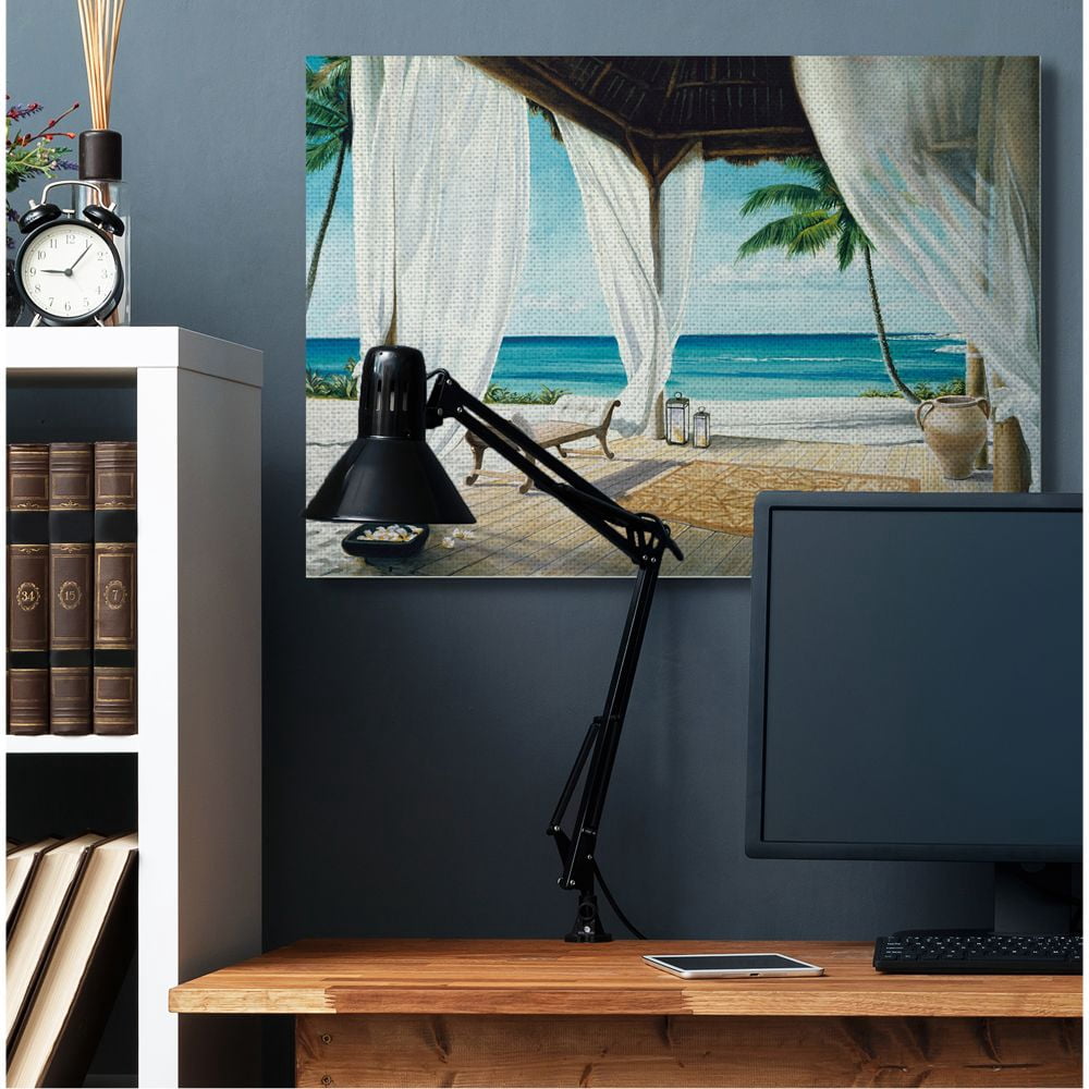 Stupell Industries Beach Resort Ocean Sea Landscape Painting Canvas Wall Art by Jacob Reed