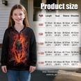 thumbnail image 7 of Uorisanigo Girls Half Zip Sweatshirt Fall Fashion Outfits Clothes Flame Wolf Long Sleeve Cropped Pullover Hoodies Lightweight Pullover Jackets Athletic Tops for Sports and Daily Wear, 7 of 7