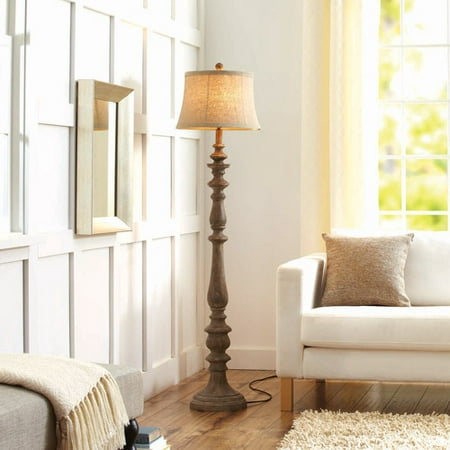 Better Homes and Gardens Rustic Floor Lamp, Distressed Wood