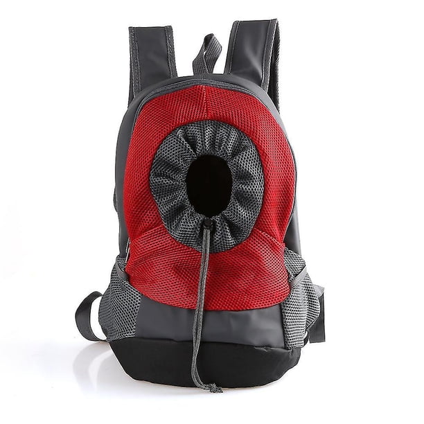 Mochila porta mascotas portátil, bolso de hombro frontal de viaje ajustable para perros y gatos con diseño de cabeza hacia fuera, fácil de ajustar para viajar