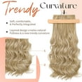 thumbnail image 3 of Clip in Hair Extensions,  Long Layered Soft Invisible Synthetic Curly Hairpieces for Women,4 pcs(20 Inch,Beach Blonde), 3 of 7