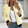 thumbnail image 2 of ChaoHeng Womens Jackets and Coats Clearance Up to 45% Off,Women's Printed Cardigan Jacket Zippered Jacket Long Sleeved Casual Jacket(Yellow,M), 2 of 5