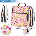 thumbnail image 2 of FORMRS Zipper Binder with Shoulder Strap 2-inch Ring 500 Sheet Capacity File Bag, Beige Stars, 2 of 5