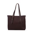 thumbnail image 1 of Single Shoulder Bag Large Capacity Top Handle Adjustable Zipper Faux Leather Solid Color Women Tote Handbag for Work, 1 of 10
