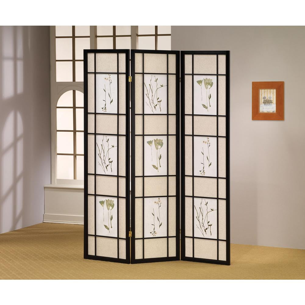 Ore International 3 Panel Shoji Screen - Black