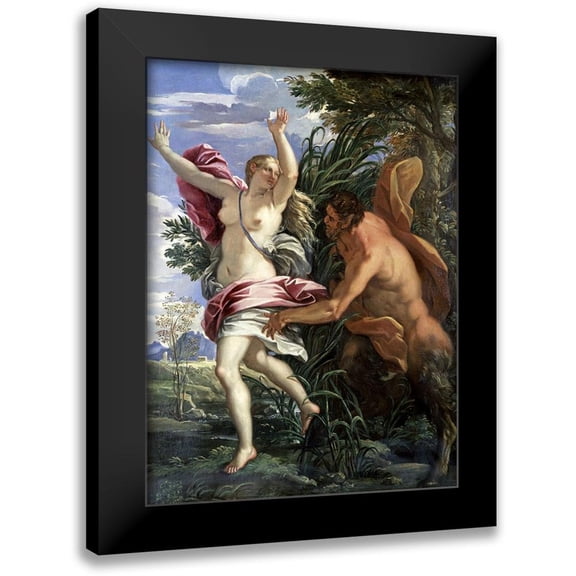 Ricci, Sebastiano 11x14 Black Modern Framed Museum Art Print Titled - Pan and Syrinx