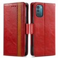 thumbnail image 3 of Étui pour Nokia G21, Couverture Portefeuille en Cuir, Étui Folio, Design à Rabat, Fermeture Magnétique - Rouge, 3 of 5