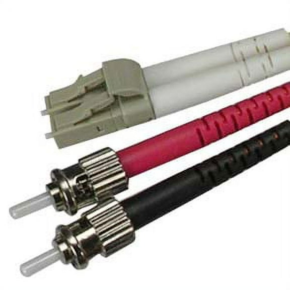 ACCL 15m LC/UPC ST/UPC OM2 Multimode Duplex OFNR Fiber Optic Patch Cable, 1 Pack