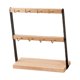 thumbnail image 2 of Soporte para pendientes y collares, organizador de joyería de madera multinivel 2 niveles 8 ganchos, 2 of 9