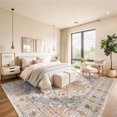 thumbnail image 5 of Washable Area Rug 8x10, Large Soft Rugs for Living Room Stain Resistant Non-Slip Backing Rugs for Bedroom, Vintage Clearance Large Area Rug (Turmeric/Grey,8'x10'), 5 of 6