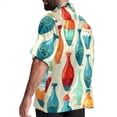 thumbnail image 3 of Bowling Men's Poplin Shirt, Casual Short Sleeve Printed Button Down Summer Beach Unisex Shirts, 3 of 6