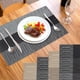 thumbnail image 3 of Compañeros de comedor versátiles, manteles individuales de PVC lavables y resistentes al calor, diseño elegante para proteger la mesa de comedor en interiores y exteriores, tapetes de textura tejida, 3 of 5