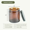 thumbnail image 4 of Tarro de vidrio empaquetado en color ámbar natural, 473 ml, 16 paquetes con tapa negra, 4 of 6