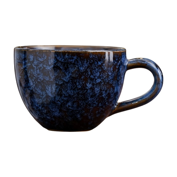BPPEG Ceramic Coffee Cup Soup Mug Coffee Handle Bowls Latte Mug Cereal Oatmeal Cappuccino Cups Gifts for Friend Soup Cups with Handles(Blue)