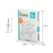 Pen + Gear Push Pin, Clear, 200 Count