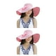 thumbnail image 2 of Qarigey Elegante sombrero para el sol para mujer - Plegable enrollable Innovador para una protección solar efectiva Ecológico Rosa paja rosa 2Conjunto, 2 of 6