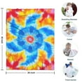 thumbnail image 4 of Colorful Rainbow Tie Dye Spiral Pattern Blanket,Comfortable Soft Flannel Throw Blanket,All Season,Warm Lightweight Blankets for Sofa Bed Couch Living Room Chair,30"x40", 4 of 4