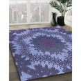 thumbnail image 2 of Ahgly Company Indoor Rectangle Patterned Sky Blue Dress Blue Area Rugs, 5' x 7', 2 of 6