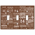 thumbnail image 2 of Metal Light Switch Wall Plate Outlet Cover (Coffee Shop Cafe Restaurant Sign Brown White - Triple Toggle), 2 of 2