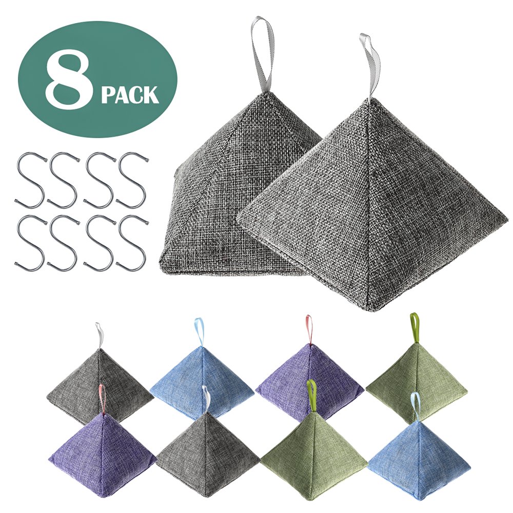 8 Pack Charcoal Bamboo Bags nature fresh charcoal bags Activated