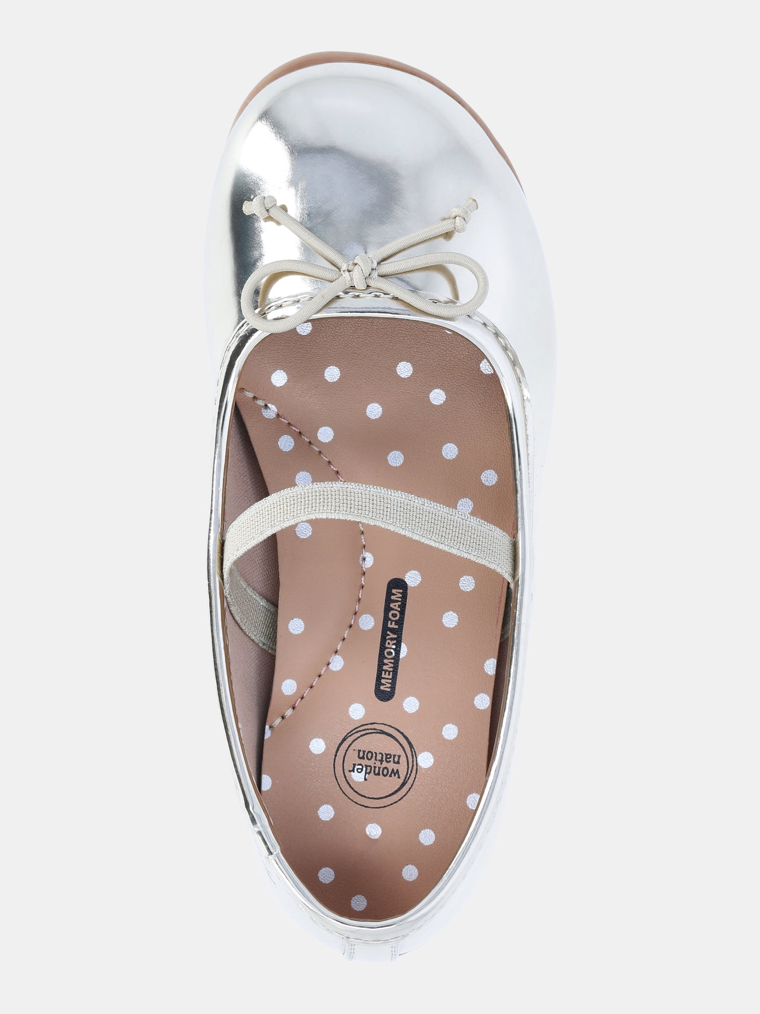 Wonder Nation Girls Bow Ballet Flats