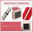 Red Reflective Driveway Marker Fiberglass Pole Double Sided Reflector