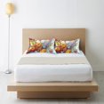 thumbnail image 6 of Yayeee Pillowcase Queen Size Set of 2 Satin Wrinkle Resistant Pillow Case, Purple Floral Tomatoes, 6 of 7