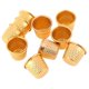 thumbnail image 2 of 10 dedales de costura dorados, protectores de dedos de metal, herramientas para manualidades y accesorios., 2 of 4
