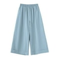 thumbnail image 6 of Womens Casual Pants Wide Leg Pants for Women Women's Casual Pants High Waisted Wide Leg Cropped Trousers for Everyday Wear and Outdoor Activities, 6 of 6