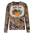 thumbnail image 4 of Odeerbi Halloween Vintage Pumpkin Sweatshirt for Women Retro Crewneck Sweatshirts 2024 Long Sleeve Printed Tops Brown, 4 of 4