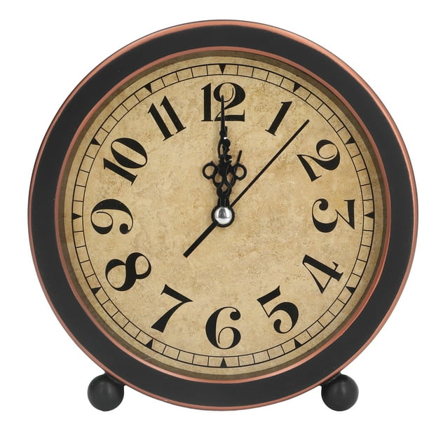 Reloj de escritorio, reloj de escritorio estilo retro, reloj despertador analógico, reloj despertador con batería, funcionalidad de alta precisión
