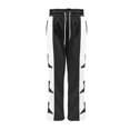 thumbnail image 5 of Lenpel Women's Wide Leg Sweatpants Baggy High Waisted Drawstring Color Block Athletic Joggers Streetwear Lounge Pants, 5 of 5
