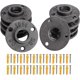 thumbnail image 1 of 10 pcs 3/4' BSP Threaded Flange 3 Hole Pipe Flange with Screws Malleable Cast Iron Pipe Flange Tap Wall Rack Floor DIY Crafts Decoration, 1 of 5
