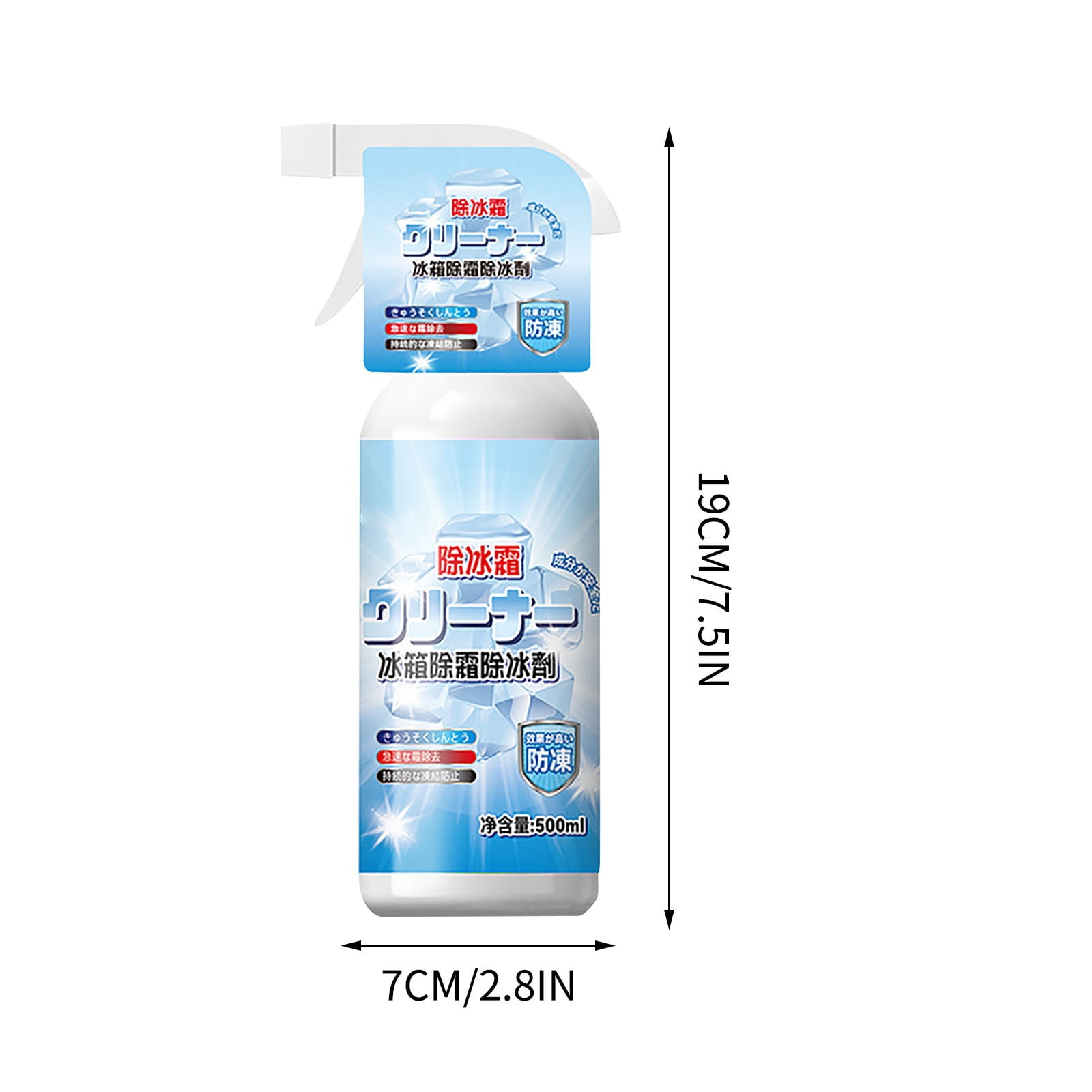 500ml Freezer Defrosting Spray – Multi-purpose Deicing Spray for Freezers, Ice Makers, Windows, and Taps, Quickly Removes Ice Build-up, Keeps Appliances Efficient.