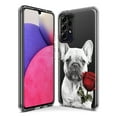 thumbnail image 3 of MUNDAZE Samsung Galaxy A32 French Bulldog Red Rose Pencil Drawing Double Layer Phone Case Cover, 3 of 5