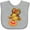 AC-Heather Grey, variant on Inktastic Cute Christmas Reindeer with Bells Boys or Girls Baby Bib
