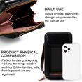 thumbnail image 4 of Monedero para teléfono móvil para mujer, pequeño bolso cruzado de piel sintética con ranuras para tarjetas y cierre de cremallera múltiple, 4 of 5