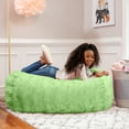 thumbnail image 3 of Jaxx Sofa Saxx Bean Bag Couch - 4 Foot - Faux Fur, Lime Green, 3 of 4