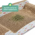 thumbnail image 4 of Kitty City Corrugated Cardboard Fish Print Sofa Lounger Cat Scratching Pad, Multicolored, One Size, 4 of 9