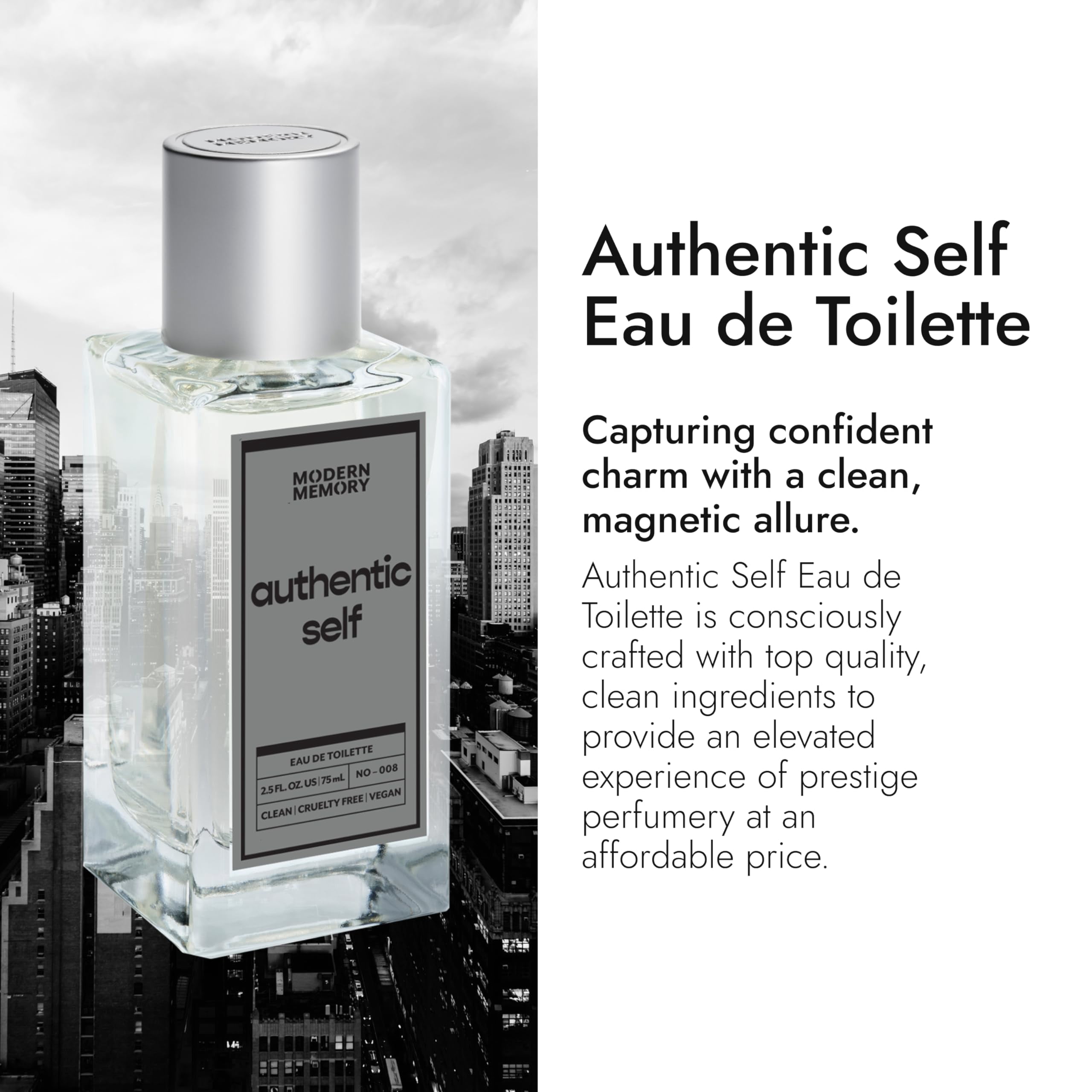 Modern Memory Authentic Self Eau de Toilette for Men, 2.5 fl oz