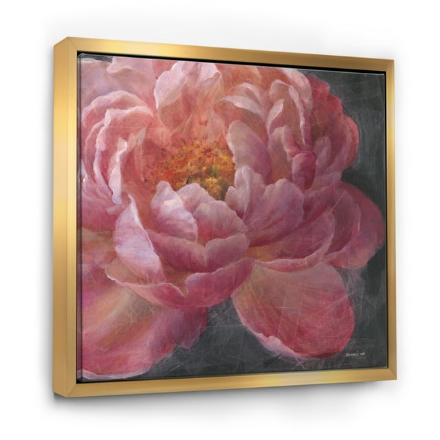 Vivid Pink Peonies I - Shabby Chic Framed Canvas