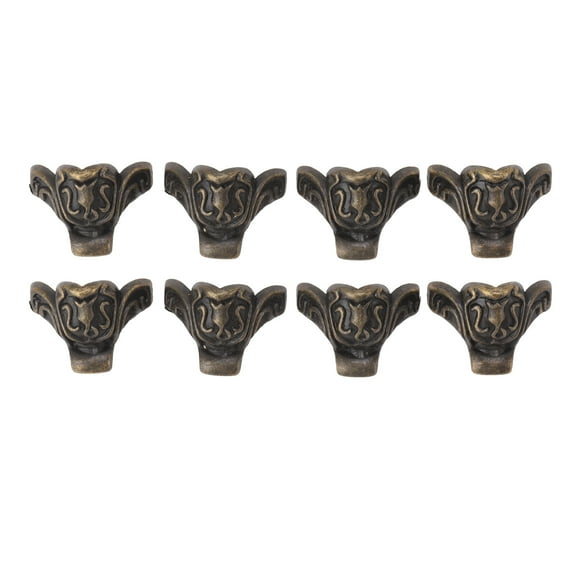 Patas decorativas de aleación de zinc, 8 piezas de herrajes para cajas de joyería, herrajes para cajas de vino tinto, pies protectores de esquina, innovación moderna