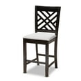 thumbnail image 4 of Baxton Studio Caron Modern and Contemporary Gray Fabric Upholstered Espresso Brown Finished 5-Piece Wood Pub Set, 4 of 7