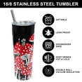 thumbnail image 3 of Mushroom 20oz Tumbler with Lid and Straw | Double Wall Insulated Stainless Steel Tumbler | Cute Travel Mug | Perfect Christmas Birthday Gift for Women and Mushroom Lovers, 3 of 5