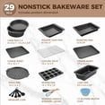 thumbnail image 4 of HONGBAKE 10-Piece Nonstick Carbon Steel Bakeware Set, Baking Pan Set with Baking Sheets, Cake Pans, Loaf Pan & Muffin Pan, Grey, 4 of 8