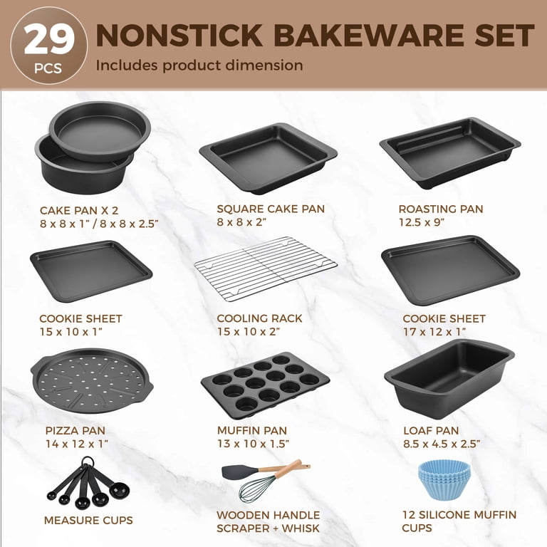 Hongbake 29-Piece Nonstick Carbon Steel Bakeware Set photo 7