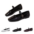 thumbnail image 3 of YOUYEDIAN Mary Jane Shoes Women 2026 Slip on Dressy Ballet Shoes for Women Non-Slip Vintage Flats for Office Casual Work (Wine), 3 of 3