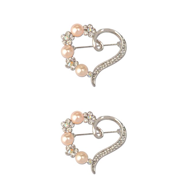 Qarigey Broche de suéter, broches de cristal de moda Vintage rosa de amor, broches decorativos para mujeres y niñas, vestido de moda, ropa de