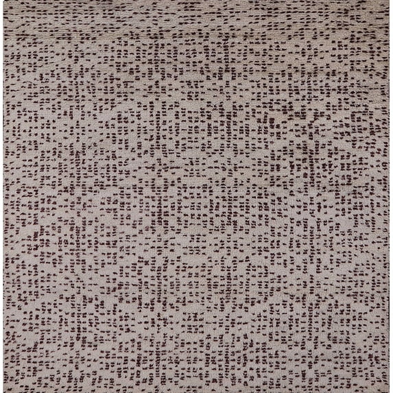 Ahgly Company Machine Washable Indoor Square Industrial Modern Silver Pink Area Rugs, 3' Square