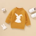 thumbnail image 2 of KAUOD Baby Boys Girls Easter Knit Sweater Cute Bunny Crewneck Pullover Sweater Long Sleeve Sweatshirt Fall Clothes, 2 of 9
